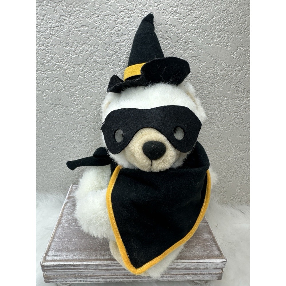 $30 🌙‎ Vintage Halloween Teddy Bear Cape Mask Stuffed Animal PBC